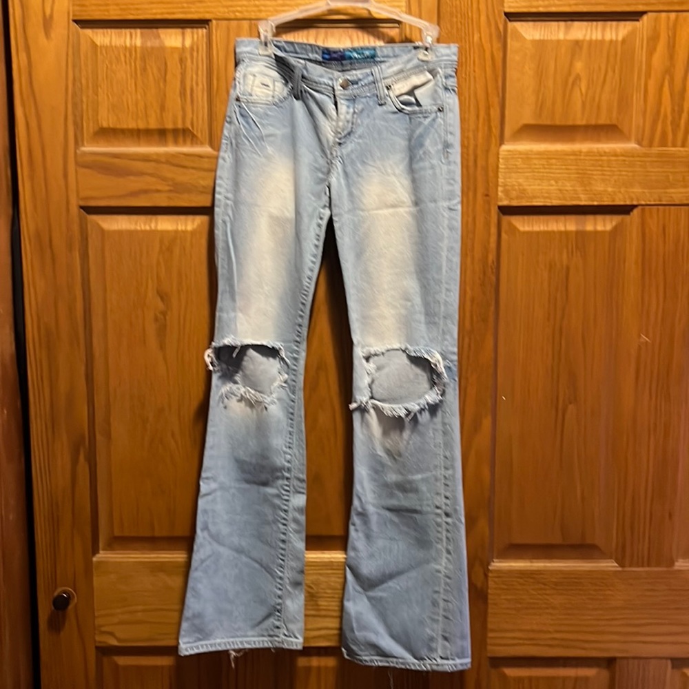 Jeans by Delia‘s, worn blue white skull design